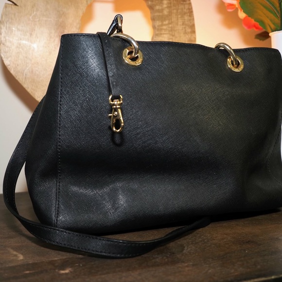 Michael Kors Black Leather Handbag - Picture 3 of 6